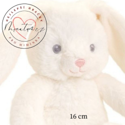 Keel Toys mazlivý králíček BÍLÝ (16 cm) pro holku i kluky