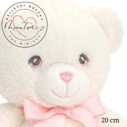 Keel Toys Plyšový medvídek pro holčičky s růžovými doplňky
