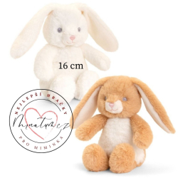 Keel Toys mazlivý králíček BÍLÝ (16 cm) pro holku i kluky