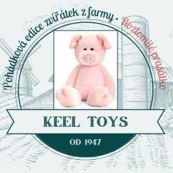 Keel Toys plyšové hračky z farmy - roztomilé prasátko