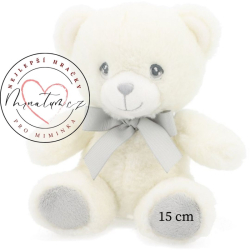 Keel Toys půvabný plyšový medvídek krémově šedý 15 cm