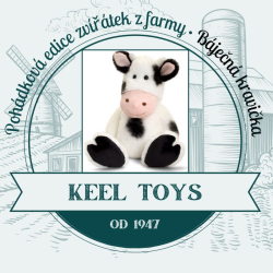 Keel Toys plyšové hračky z farmy - pohádková kravička