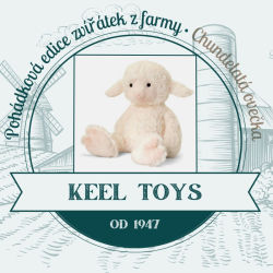 Keel Toys plyšové hračky z farmy - chudelatá ovečka