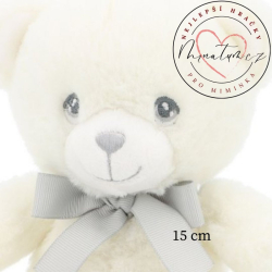 Keel Toys půvabný plyšový medvídek krémově šedý 15 cm
