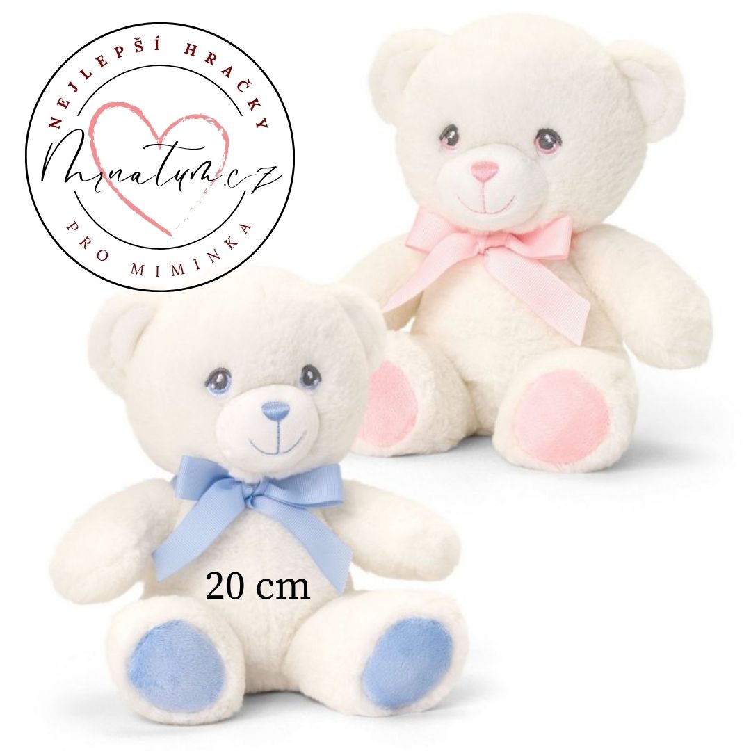 Keel Toys plyšový medvídek 20 cm, plyšové hračky pro miminka holčičku i kluky